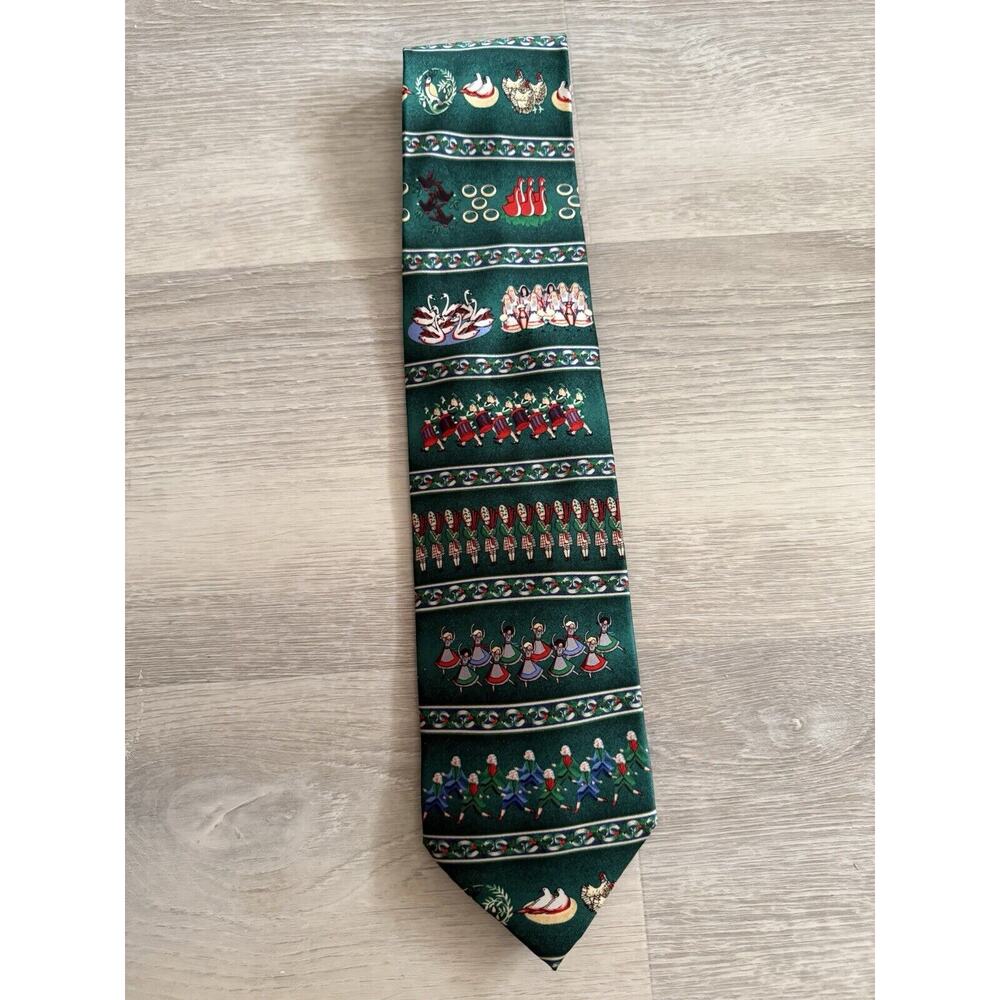 Vintage‎ SILK 12 Days Of Christmas Neck Tie